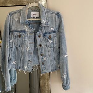 Pistola Star Cropped Denim Jacket